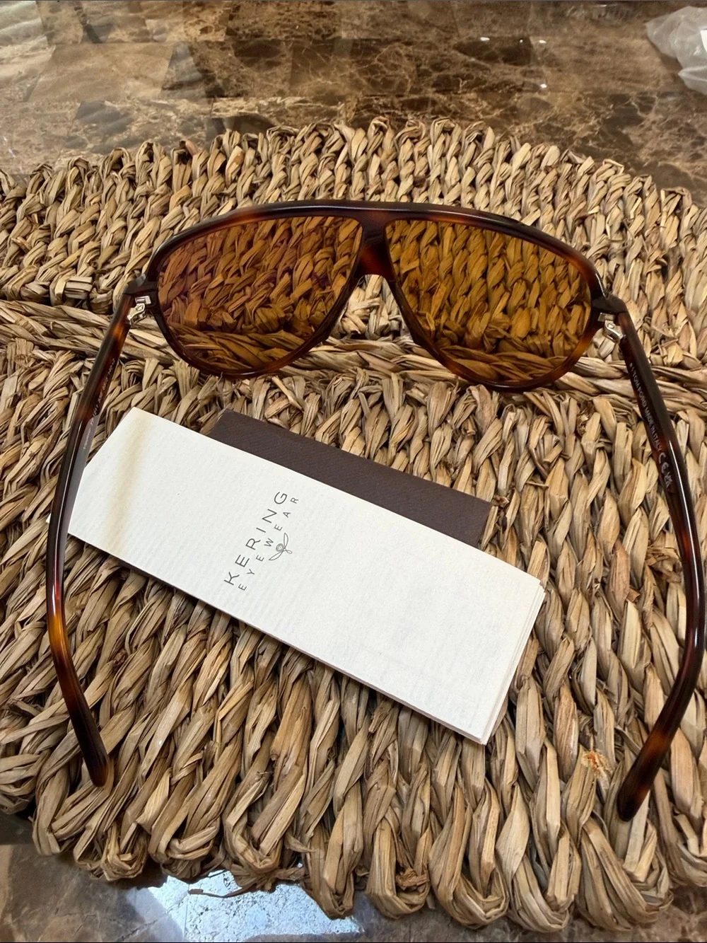 Tom Ford Vladimir Brown Tortoise Aviator Sunglasses with Amber Lenses